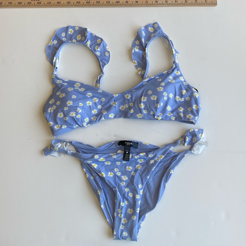 Aqua Swim Daisy Print Bikini Set
